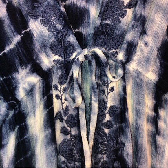 Torrid Boho Tie Dye Floral Embroidered Beach Cover Up - Picture 6 of 16
